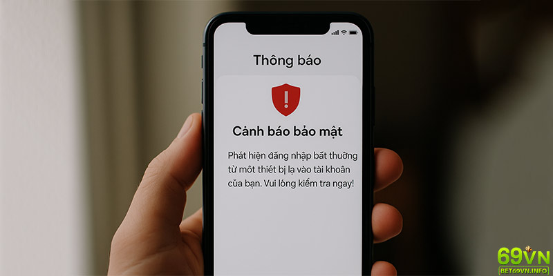 Thông báo cảnh báo bảo mật gửi về khi có truy cập lạ.