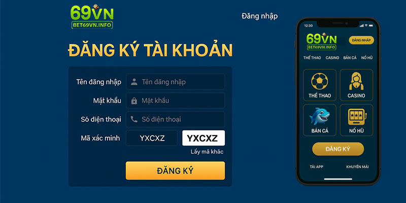 Hướng dẫn người mới tạo tài khoản 69VN chỉ trong vài bước đơn giản