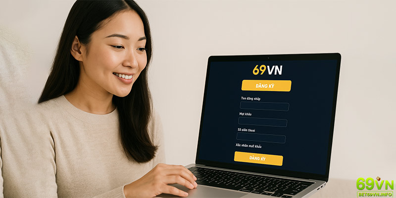 Giao diện đăng ký tài khoản tại nhà cái 69VN.